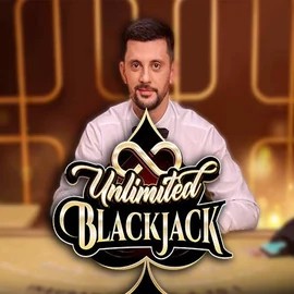 Unlimited Blackjack online game logo by Ezugi on legiano-pl.eu